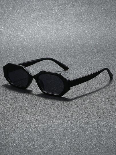 1pc Small Frame Black Y2K Style Fashion Glasses For Men And Women, Suitable For Summer Photography And Beach