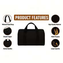 1 حقيبة أدوات قابلة للطي، حقيبة تخزين أدوات يدوية، حقيبة تخزين واسعة الفم، صندوق أدوات كهربائي، حقيبة تخزين متعددة الوظائف، متوفرة بأحجام متعددة