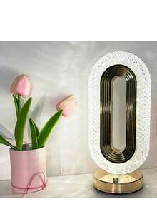 luz de lujo creativo touch cristal lampara de mesa tecnologia tactil luz LED cristal decorativa diseño lujoso regulable intensidad ambiente escritorio sala noche regalo elegante hogar hotel oficina iluminacion ambiental y efecto cristal brillante - Multicolor - Ver 9