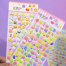 3D Mini Animal Stickers Happy Food Series School Supplies 3D Embossed Stickers, Cute Decorative Stickers Featuring An Adorable Kitten, 3D Foam Stickers, Small Animal 3D Bubble Stickers, Suitable For Decorating Notebooks, Phone Cases, Water Bottles, And Other DIY Projects. Suitable For All Seasons, Perfect Gifts For Christmas And Halloween. ...