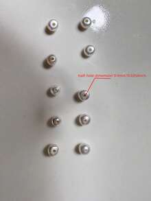 10 Pieces 4-4.5mm Freshwater Flat Round Pearl Half Hole DIY Jewelry Suitable For Handmade Materials
