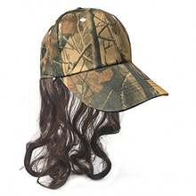 Billy BobBilly Bob Camouflage Billy Ray Hat With Brown Mullet Hair! Bed Head Don't Care! W You Have The Perfect Hat To Cover The Mess Even In The Deer Stand!Gift - 如圖 - 查看 3