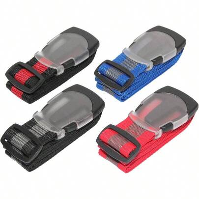 Utility Straps With Quick Release, Nylon Backpack Accessory Sleeping Bag Strap, Adjustable Hiking, Travel, Outdoor Sports - 4 Pack Black, 0.75 - 40u201D L