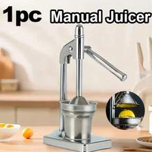 1pc Heavy - Duty Manual Juicer, Stainless Steel Material, Durable Citrus Juice Extractor; Sleek & Modern Style, Silver Color, Vertical Press Shape With Ergonomic Handle, Stable Heavy Base, Easy - To - Clean Design Detail. Ideal For Efficiently Squeezing Juices From Oranges, Lemons, Grapefruits And More. Kitchen Essential Perfect For Home Use, Kitchen Prep, Making Fresh Juices For Summer Drinks, Daily Health & Great As A Gift For Cooking Enthusiasts, Health - Conscious People On Birthdays, Christmas - Bạc - Xem 1