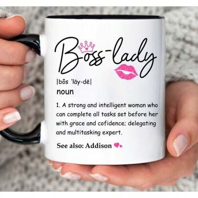 11oz Personalized  Definition Coffee Mug, Custom Name Boss Day Gift Idea, Boss Babe Cup, Boss Babe Gift,  Coffee Cup, Boss Gift