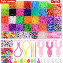 Set de kit de fabricación de pulseras de goma de 2700+/1600+/600+ piezas: kit de artesanía de pulseras trenzadas de colores aleatorios, regalo creativo para fiesta de cumpleaños, set de arte y manualidades que incluye herramientas de tejido, suministros para principiantes de joyería para mujeres