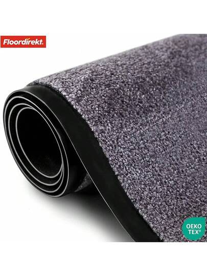 Floordirekt Rhine Dirt Trapper Doormat, Washable Heavy Duty Doormat Non Slip Backing, Entrance Areas Black, 90 Cm 120 view 3