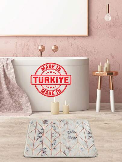 60x100 Cm Oval Non Slip Bathroom Mat Soft, Absorbent Durable Made In Turkey