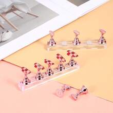 Nail Stands Acrylic Nail Art, 2 Set Magnetic Nail Tips Practice Holder Nail Holder Nail Art With Reusable Adhesive Putty Nail Stand Press On Nails Painting(Gold) MBUM - 1 - View 7