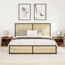 vidaXL 2 pezzi Comodino in legno antico 50 x 40 x 45 cm in legno