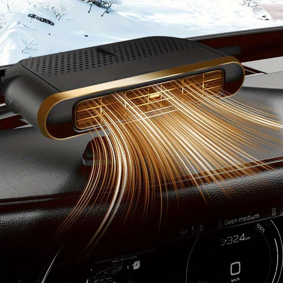 1pc 12V Car Heater 2-In-1 Fast Heating Device, Windshield Defroster For Winter, Fits Cars/RVs/SUVs - Variant - View 1