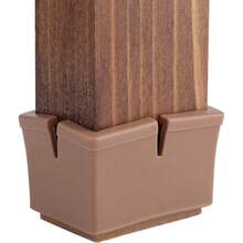 Chair Leg Floor Protectors Rectangular Fit Length 1-15/16" To 2-1/16" & Width 15/16" To 1-3/16" Large Chair Leg Caps Silicone Table Chair Feet Protectors With Felt Pads (16Pack) - Phù hợp với chiều dài 1-9/16" đến 1-13/16" và chiều rộng 1" đến 1-3/16" (màu nâu) - Xem 7