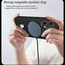 Funda para teléfono MOTO G75 5G/G85 5G con soporte de anillo, protectora y amortiguadora de golpes - Negro - Ver 7