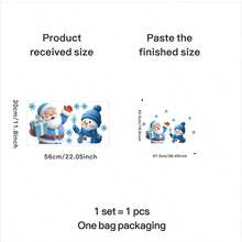 Pegatinas de pared de Navidad con copos de nieve azules, Papá Noel y muñeco de nieve, pegatinas autoadhesivas de copos de nieve navideños para decoración de vidrieras, decoración de escenas, decoración navideña, decoración de habitaciones, decoración del hogar, decoración de pasillos