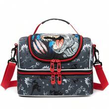 男童保温午餐包，配有可调节肩带，双层保温午餐盒，适合上学使用。 - 雙層午餐包-斜背包/雙肩包 - 查看 13