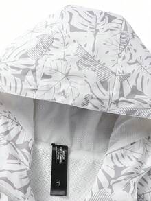 Men's Windproof And Waterproof Jacket, Casual And Breathable, With A Hood, Zipper, Long Sleeves And Pockets, Suitable For Hiking, Jogging, Cycling, Outdoor Fitness And Sports. - 白色 - 查看 5