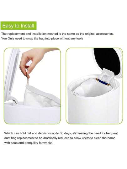 Stofzuiger Cleaner Bags Ecovacs Deebot OZMO T9/T9+/T9 Plus, N10/N10 N8/N8+/N8 Pro/N8 Pro T8/T8+/T8 AIVI/T8 AIVI+/T8 MAX, DX93/DDX96, Vac Station Replacement Parts view 4