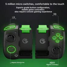 GAMESIR X4a For Xbox 遊戲手柄，微軟授權手機遊戲手柄，分離式手柄，可搭配散熱器使用，小巧便攜，線性/快速雙模式霍爾扳機，定制霍爾搖桿，ABXY鍵位可換，支援安卓、Windows - 黑色 - 查看 3