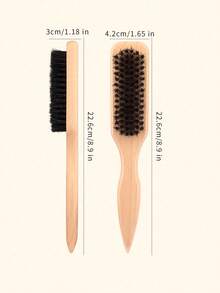 Unisex Wild Boar Bristle Beard Brush - Professional Non-Irritating Bristle Brush, Hair Brush For Styling, Straightening And Trimming Thick/Soft Hair, Quickly Cleaning Faded And Blades - Flip And Straighten Tool, Learning Supplies, Gift For Boyfriend, Girlfriend, Christmas, Birthday