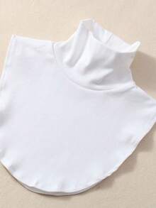 极简风格高领可拆卸半假领配饰，适合毛衣、连帽衫、圆领上衣，分层时尚百搭