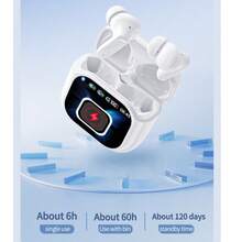 支持150种语言翻译，永久免费，ANC+ENC主动降噪，双耳模式，实时录音，LED数字电量显示，TWS真无线入耳式耳机，内置电容式麦克风，低音强劲，Type-C充电盒，适用于音乐、游戏、健身等多种场景，兼容手机/安卓/iPad/iOS系统