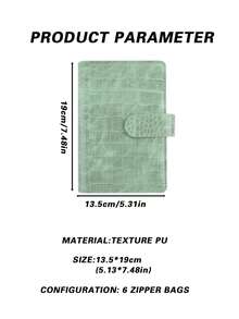 A6 Zipper Cash Envelope Binder For Budgeting And Saving, Budget Planner With Cash Envelopes, Suitable For Savings Challenge - Black - View 6