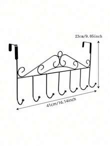 1 pezzo Appendiabiti da porta - Appendiabiti multifunzione, Appendiabiti da dietro la porta, Portacappelli, Per appendere giacche, borse e accessori - Ideale per camera da letto, armadio, bagno, appendiabiti
