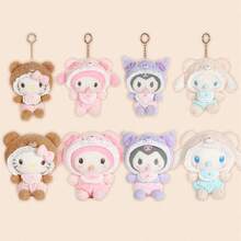 Sanrio 三丽鸥系列奶嘴、泰迪熊、Hello Kitty毛绒玩具、My Melody、Kitty猫咪吊坠、钥匙扣、包包配件、生日礼物、男女童礼物、圣诞节礼物 - 彩色 - 查看 2