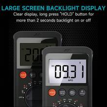 Digital Multimeter 6000 Counts Auto Range Voltmeter For Voltage Current Resistance Continuity Diode Testing Household And Car Repair Tool - Black - View 8