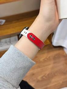 1pc Fashionable Women's Watch Band, Soft Comfortable Brown Leather Strap, Ultra-Thin Slim Design, Compatible With Watch Series 3/2/1 SE S10/S9/S8/S7/S6/S5/S4/S3/S2/S1, 38mm 40mm 42mm 44mm 45mm 46mm 49mm Watch Accessories