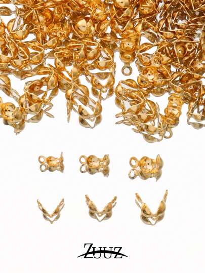 100pcs/Pack Stainless Steel Clasp Connectors, Ball Chain Crimp Beads, Jewelry Making DIY Necklace Accessories