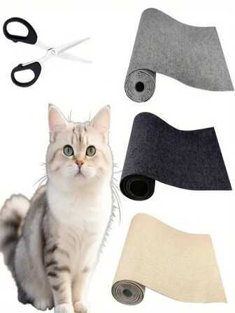 1 st, självhäftande möbelskydd för katter, 15,75 tum * 78,74 tum, väggklistermärkesskydd, självhäftande soffskydd, trimmad klösmatta för soffor, dörrar och klösträd, järntillbehör, dekorativa järntillbehör