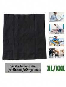 1pc Men'S Waist Trainer - Breathable High-Stretch Fabric, Seamless Design For All-Day Comfort & Light Compression, Slimming Waist Cincher For Casual Attire, Hand Wash Only, Waist Trainer For Men, Sleek Design, Comfortable Fit - Waist Belt - View 12