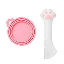 2pcs Pet Food Can Lids And 1 Can Spoon | Cute Paw Shaped Can Opener Cat Wet Food Spoon | Universal Silicone Sleeve For Cat And Dog Cans - Multicolor - View 14