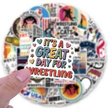 53PCS Wrestling Stickers Aesthetic Vinyl Stickers High Quality Stickers Decals Scrapbook,Journaling,Laptop,Bumper,Skateboard,Water Bottles,Computer,Phone Stickers Can Bring A Lot Of Fun To Your Life,The Perfect Gift For Adults - Multicolor - View 4