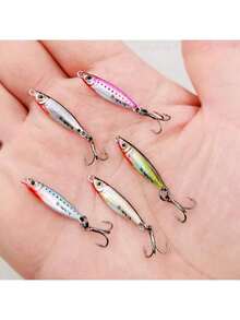 微型铁板饵 1.5/3/5克 3D 迷你 VIB 诱饵 金属铸造夹具 勺鱼 微型亮片鱼饵 人工鱼饵 - 彩色 - 查看 6