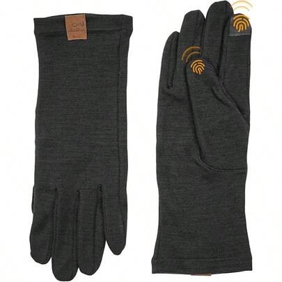 - Guante de lana merino, protector de esqu ligero con visualizacin tctil, capa base para hombres y mujeres