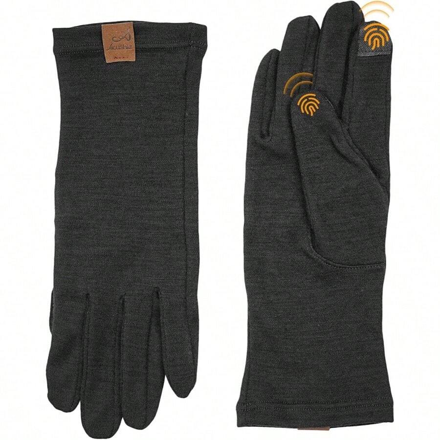 - Guante de lana merino, protector de esqu ligero con visualizacin tctil, capa base para hombres y mujeres - M - Ver 1