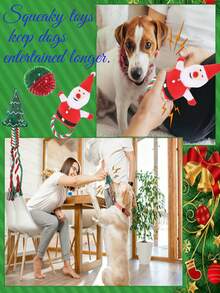 6-Piece Christmas Squeaky Plush Dog Toys, Interactive Leash Toy Durable Puppy Plush Chew Toy Dog Squeaker Soft Pet Toy Christmas Pet Gift, Suitable For Small, Medium, And Large Pets (Christmas Bundle)Festive Gift Option: The Chew Toys Enjoy Various Festive Designs And Reliable Material, - Multicolor - View 3