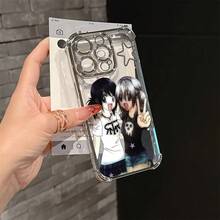 Fundas para Teléfono de Chica Anime Japonesa y Coreana Adecuadas para 16, 15, 14, 13, 12, 11 Pro, X, XR, XS, 8, Plus - Cubierta Trasera Suave Transparente Antigolpes17  17promax - Plateado - Ver 5
