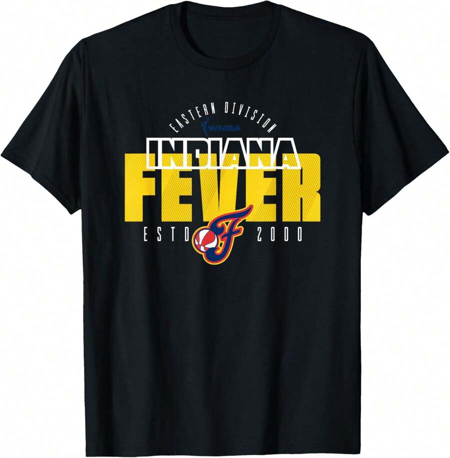 WNBA Official Indiana Fever Block City T-Shirt - 黑色 - 查看 1