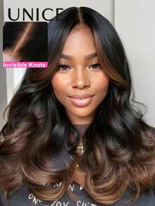 Wigs Bye Bye Knots 7x5 Lace Wear Go Glueless Wig Ombre Brown Loose Wave 100% Human Hair Wig Pre Cut Pre Bleached Pre Plucked Lace Wig For Women UNice Hair