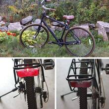 - Luz Trasera para Bicicleta, Reflector Trasero para portaequipajes, aleacin de Aluminio, luz Trasera Reflectante, 80 mm, Montaje con Tornillo/fcil liberacin batera no incluida - Rojo - - Ver 9