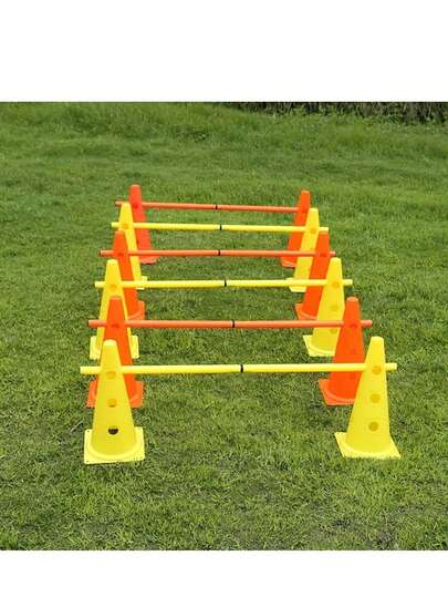 1 Set 38cm Football/Basketball Training Equipment, Marker Cones, Slalom Poles, Obstacle Cones, Agility Ladder Discs