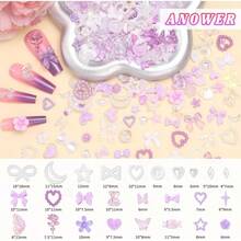 330 Pcs Junk Phone Case Charms 26 Pcs A - Z Alphabet Letter Charm, Mix White Flower Bow Heart Pearls Flatback Resin Charms Letter Junk Cases Kit Crafts - Bộ 7 - Xem 4
