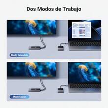 Transmisor y Receptor Inalámbrico TX USB-C(Protocolo DP) y RX  1080P@60Hz 5G WiFi Transmisión Compatible con Celular/Ordenador/Portátil/Cámara/TV Box/DVD//Neflix (164FT/50M)(default) - Tipo 1 - Ver 8