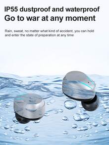 GENAI 真无线耳机，配备双LED显示屏。时尚金属设计，超长续航，佩戴舒适稳固。