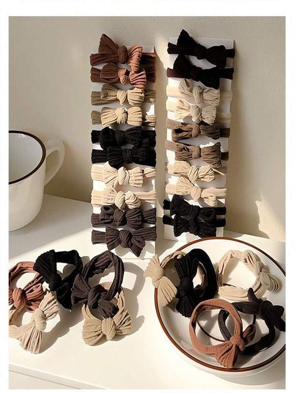 Bandas elásticas con lazo, scrunchies de goma duraderos, cuerda para el cabello