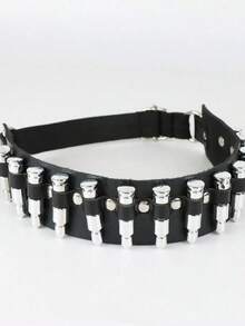 1pc Women Punk Bullet Decorative Sexy Leg Ring Thigh Garter Belt Clothing Accessory Leather Harness Leg Strap Halloween Cosplay Props - màu đen - Xem 4