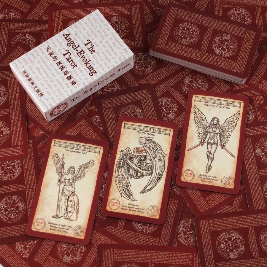 1 Bộ bài Tarot Solomon Sisters (Bài Tarot Quỷ Nhập và Bài Tarot Triệu Hồi Thiên Thần), Bộ bài Tarot tiêu chuẩn, Thích hợp cho bói bài Tarot và sưu tầm, Chất liệu bìa cứng chất lượng cao, Phù hợp cho người từ 14 tuổi trở lên. - Nhiều màu - Xem 1